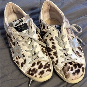 Golden Goose Cow Print with silver accents